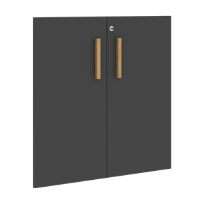 Двери для шкафов низкие с замком FORTA Черный ГрафитFLD 40-2(Z) (794х18х766) в Барнауле