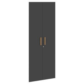 Двери для шкафов высокие с замком FORTA Черный Графит FHD 40-2(Z)  (794х18х1932) в Барнауле