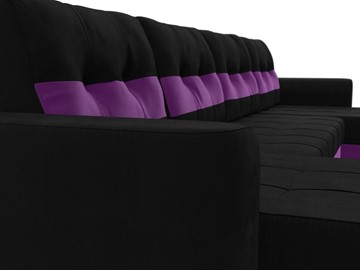 П-образный диван Честер, Черный/фиолетовый (вельвет) в Барнауле - предосмотр 3