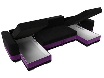 П-образный диван Честер, Черный/фиолетовый (вельвет) в Барнауле - предосмотр 5