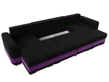 П-образный диван Честер, Черный/фиолетовый (вельвет) в Барнауле - предосмотр 6