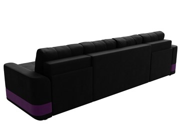 П-образный диван Честер, Черный/фиолетовый (вельвет) в Барнауле - предосмотр 8