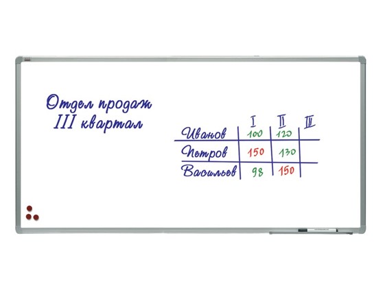 Магнитная доска для рисования 2х3, TSA1224, 120х240 см, алюминиевая рамка, лаковое покрытие в Барнауле - изображение
