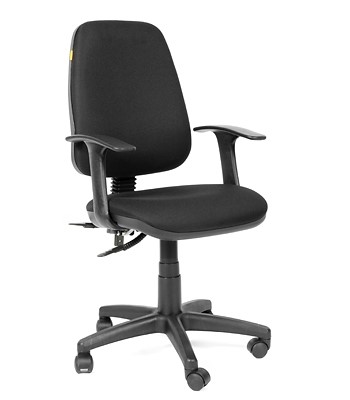 Кресло компьютерное CHAIRMAN 661 Ткань стандарт 15-21 черная в Барнауле - изображение
