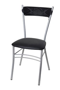Кухонный стул Бистро Софт СРП-080С Эмаль, с мягкой спинкой Экотекс черный в Барнауле - предосмотр